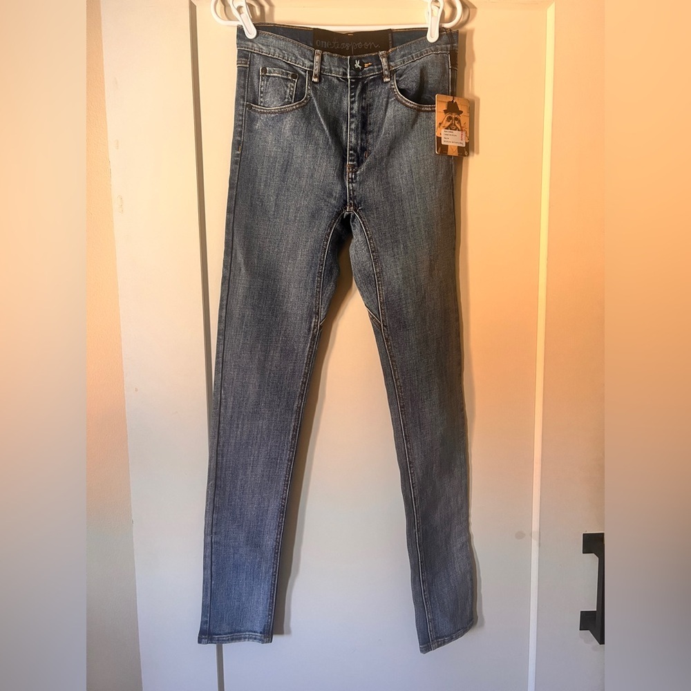 One Teaspoon Mustang Runaways Blue Straight Leg Jeans